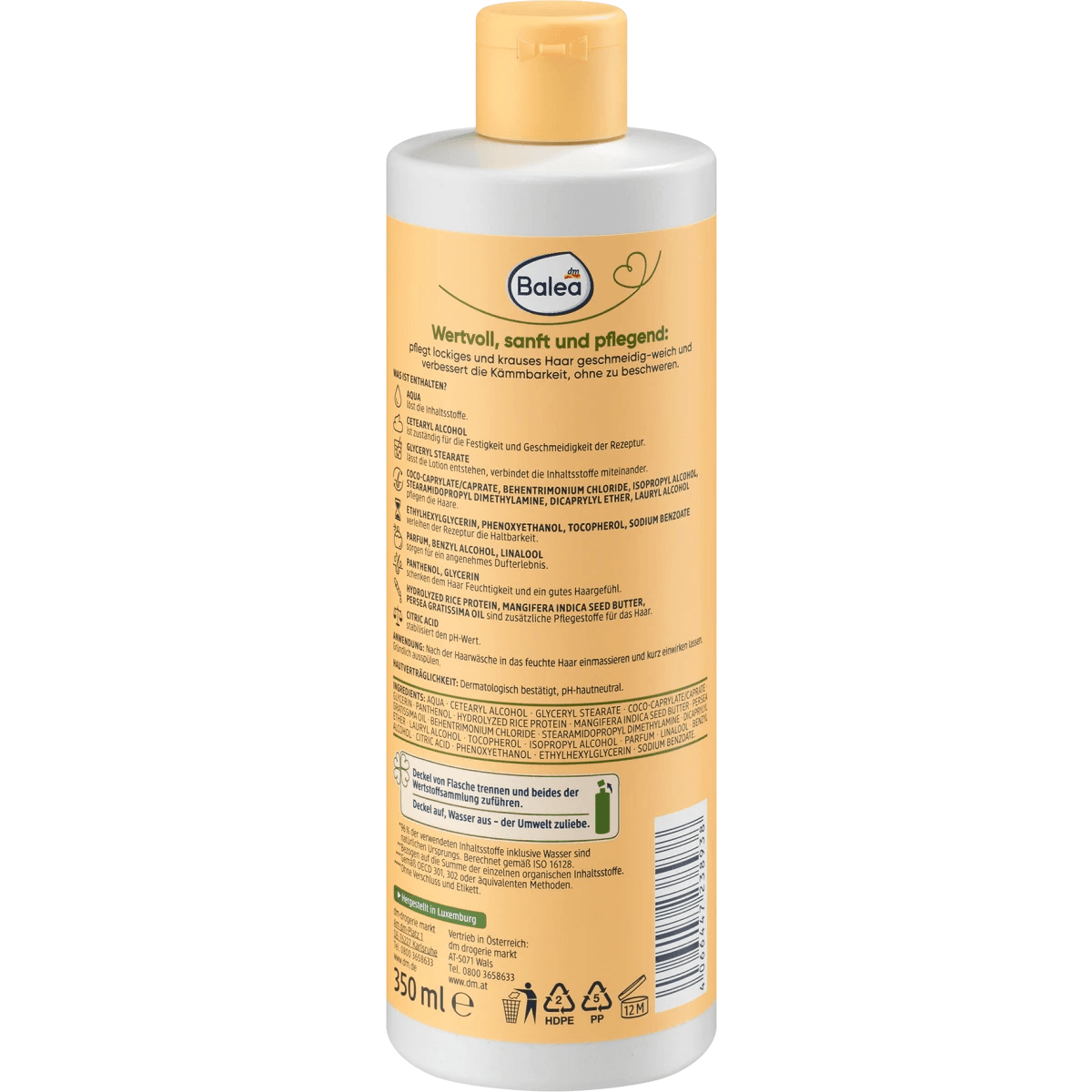 Balea Démêleur Natural Beauty Huile d'avocat bio