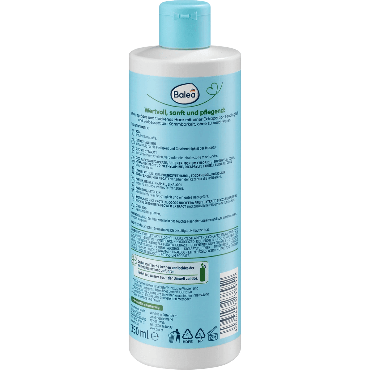 Balea Démêleur Natural Beauty lait de coco