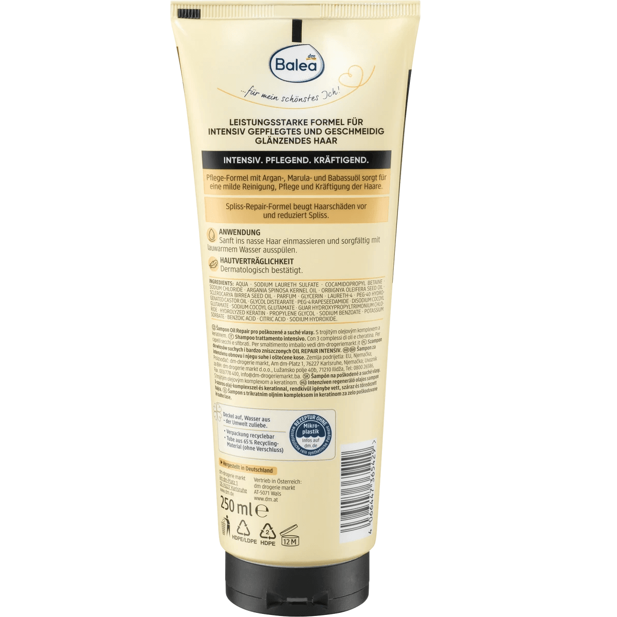 Balea Shampoo Oil Repair Intensiv 250 ml