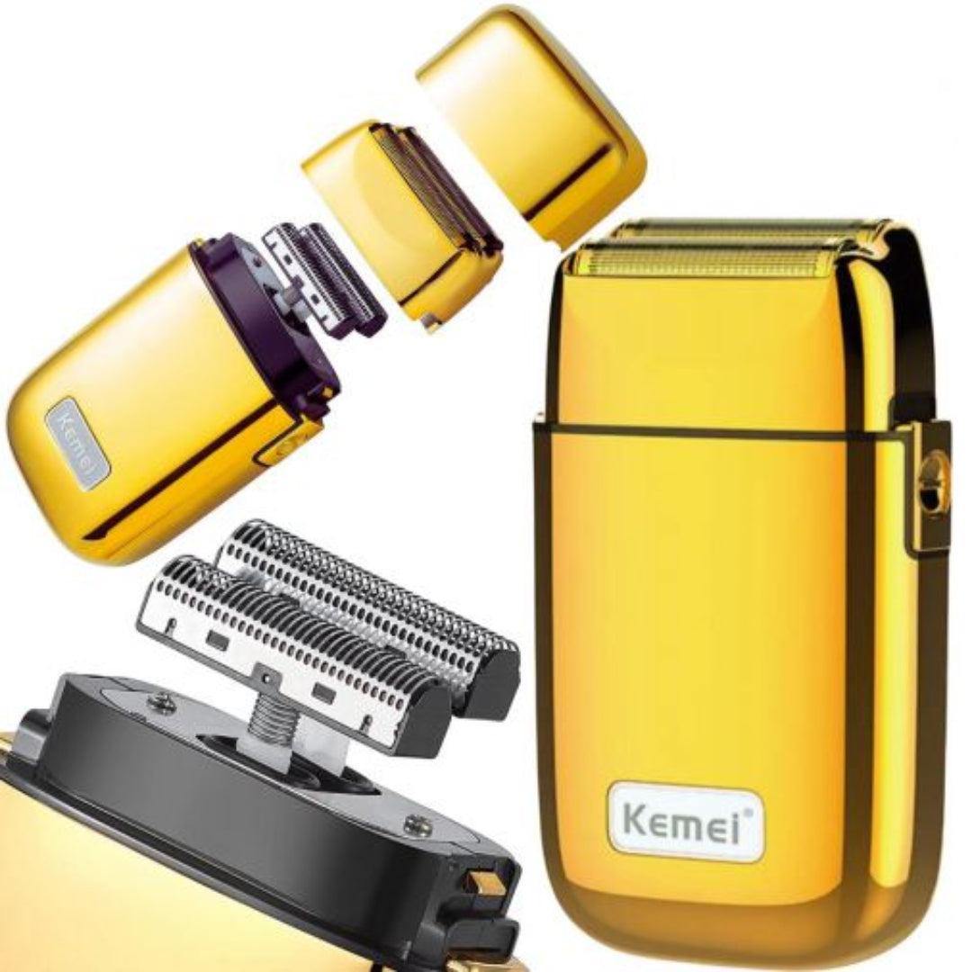Kemei KM-TX1 Rasoir électrique rechargeable Avec chargement USB, en métal, pour homme.
