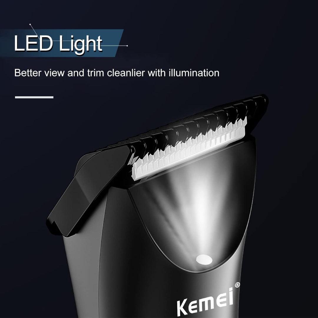 Kemei KM-1838 Tondeuse électrique multifonction Sans Fil lavable pour l'aine et le corps pour hommes et femmes