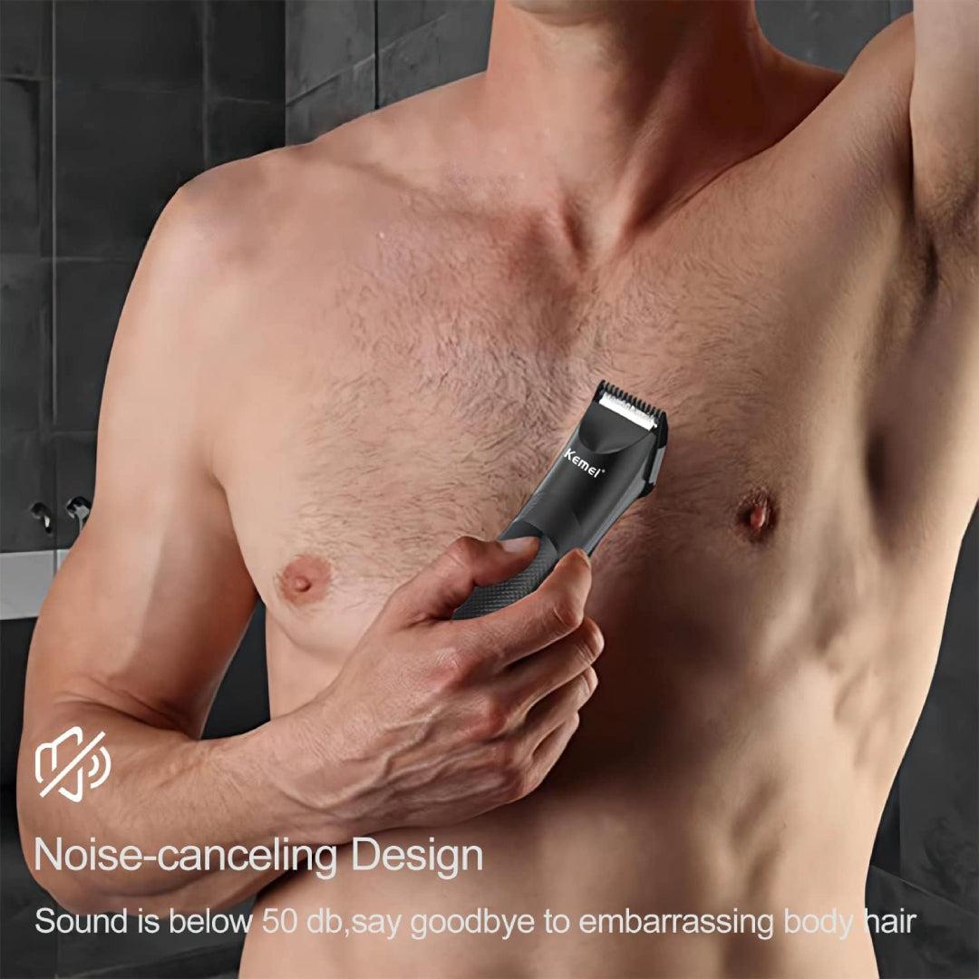 Kemei KM-1838 Tondeuse électrique multifonction Sans Fil lavable pour l'aine et le corps pour hommes et femmes