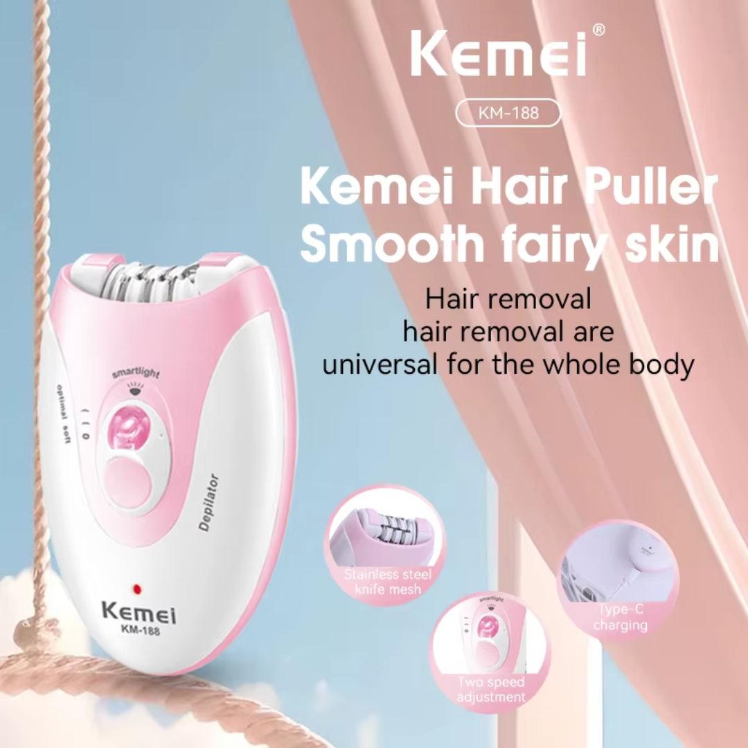Kemei KM- 188 Épilateur électrique rechargeable pour femmes