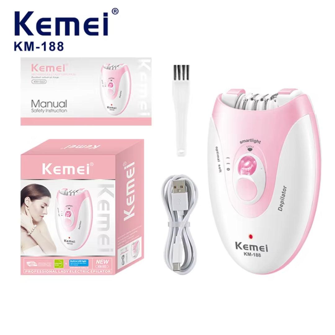Kemei KM- 188 Épilateur électrique rechargeable pour femmes