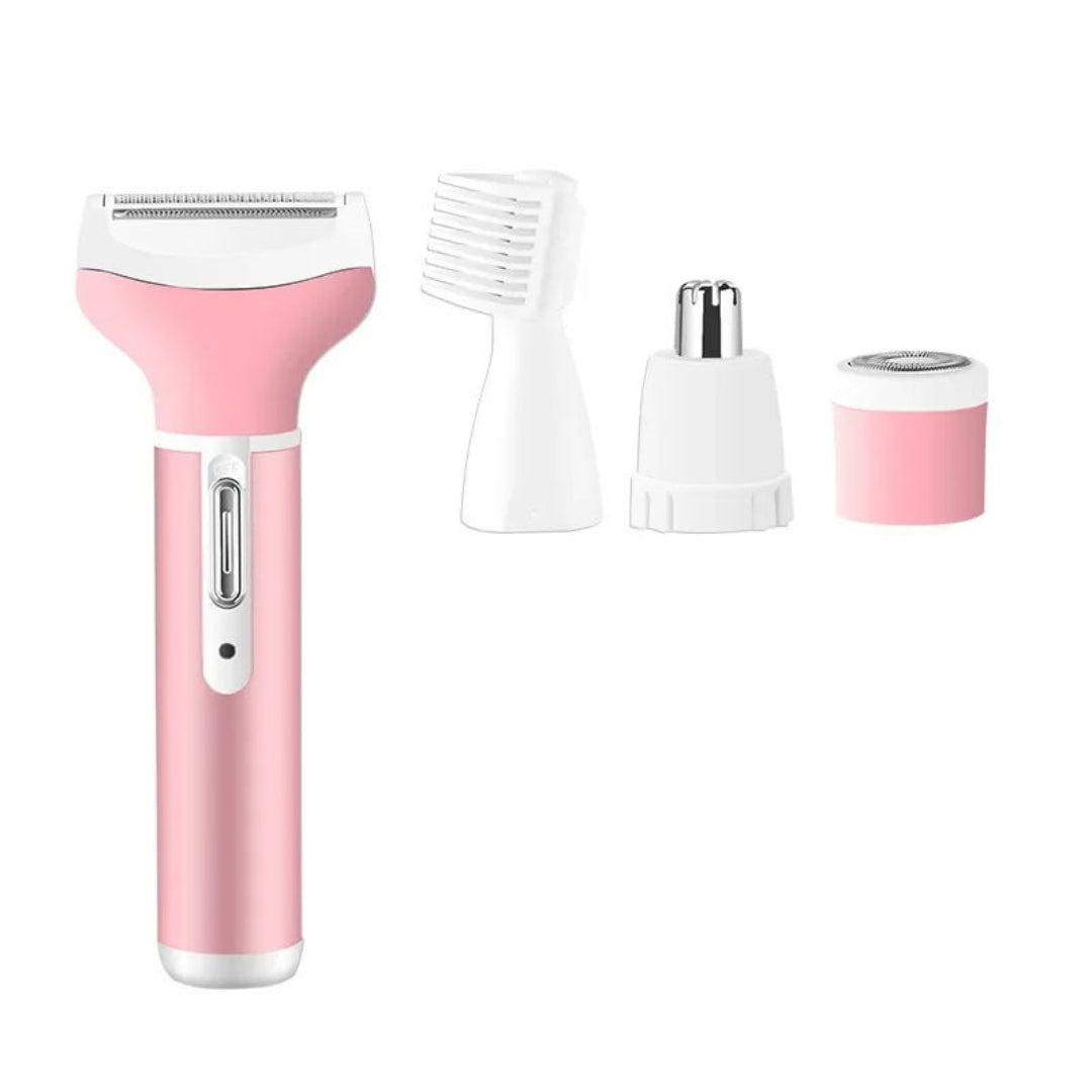 Kemei KM 6637 Epilateur-Rasoir multifonctions Rechargeable 4 en 1 Rose