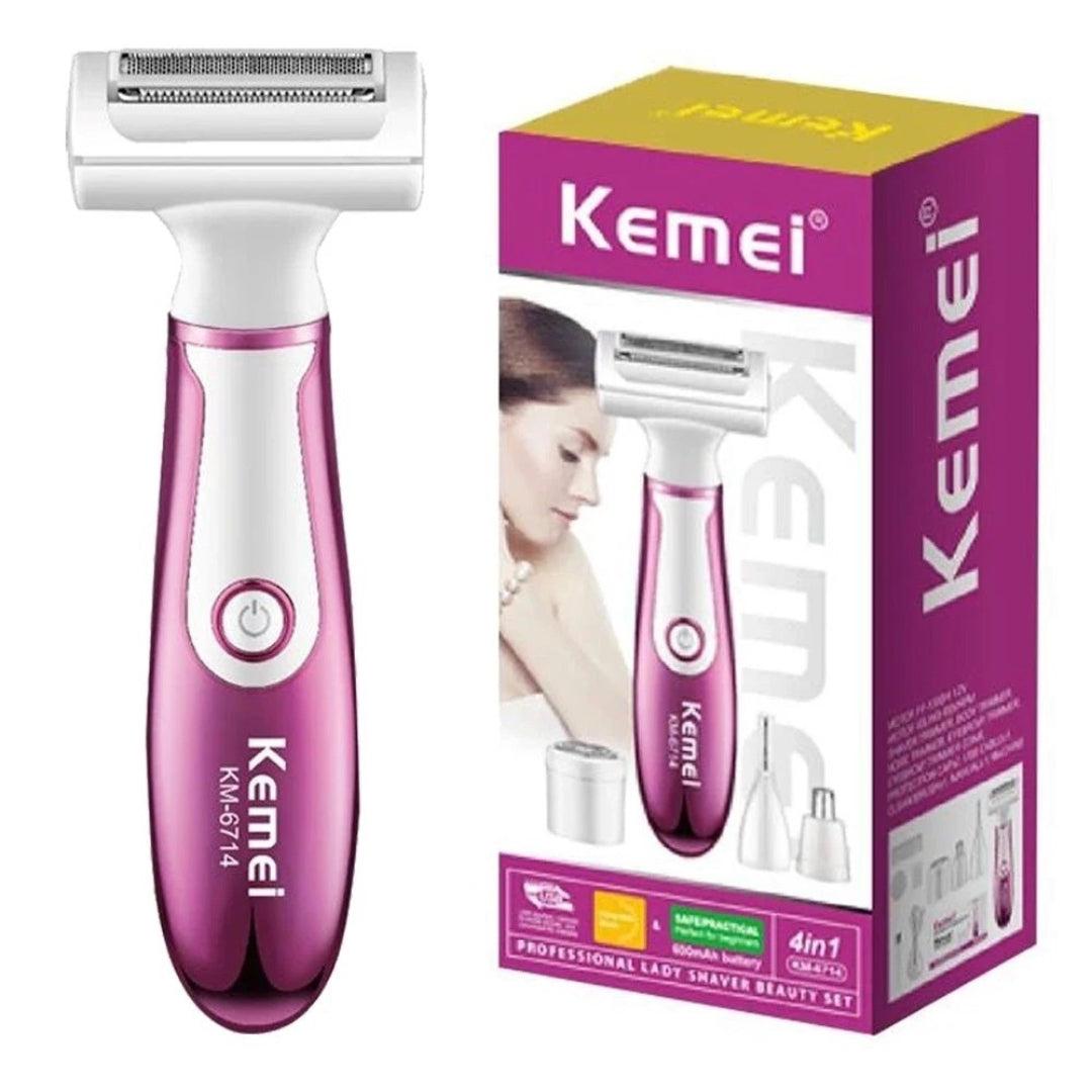 Kemei KM-6714 Épilateur Rasoir Électrique Épilation Corporelle USB