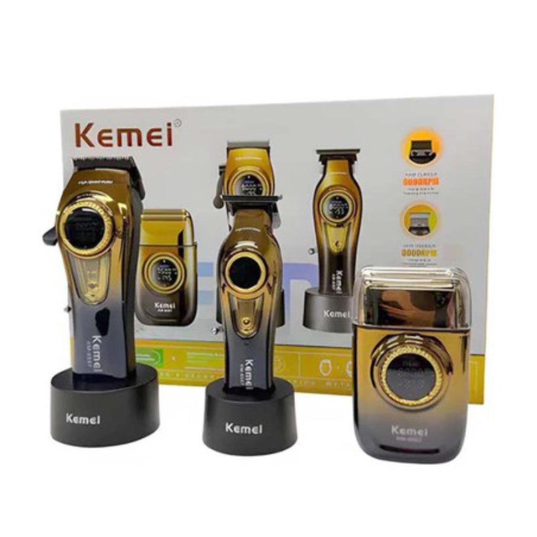 Kemei KM-8557 Kit professionnel Machine de découpe, Finition et Rasoir