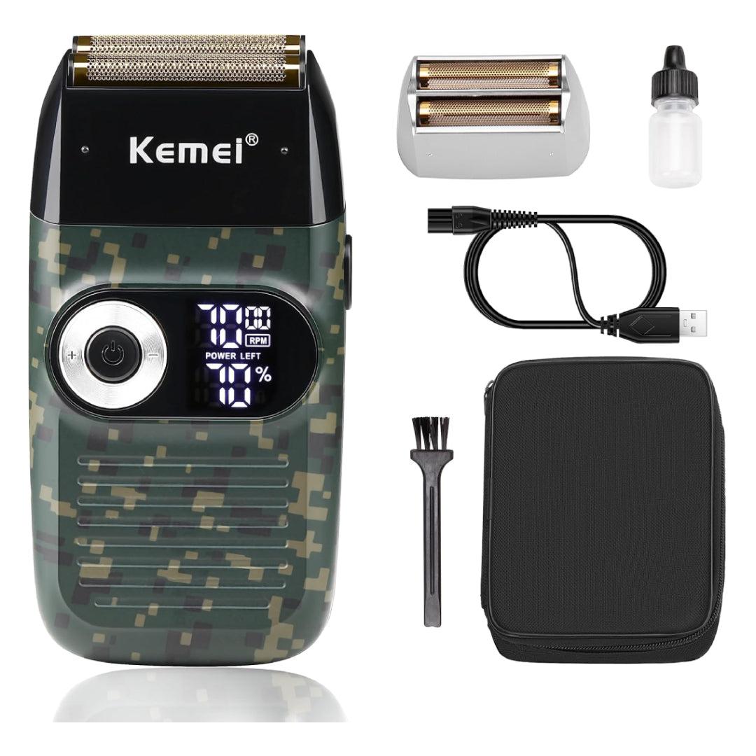 Kemei KM-2027 Tondeuse Rasoir électrique rechargeable des hommes, Coupe-barbe