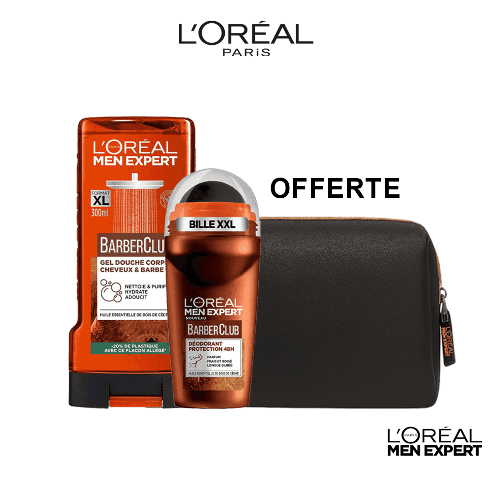 L'Oréal Paris Men Expert Routine DEO Roll ON Barber + Shower Barber = Trousse Offerte