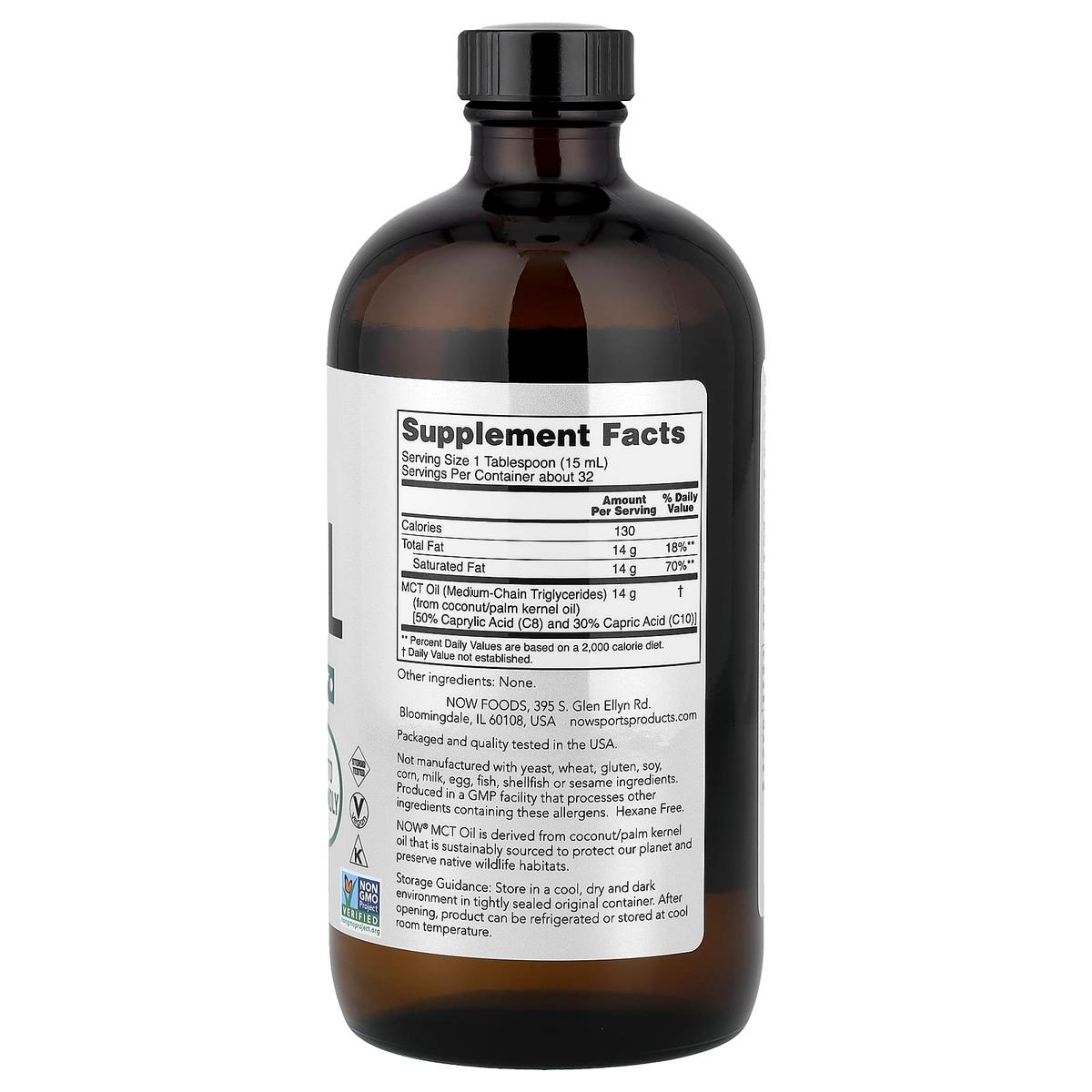 Now Foods , Sports, MCT Oil, Unflavored, 473 ml