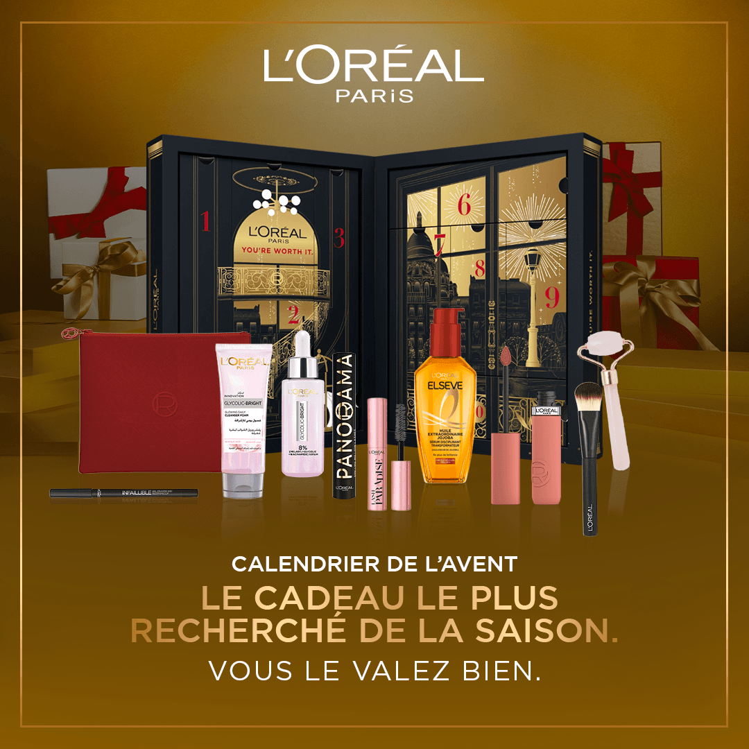 L'Oréal Paris Coffret Cadeau Calendrier de l'Avent Édition Limitée 2025