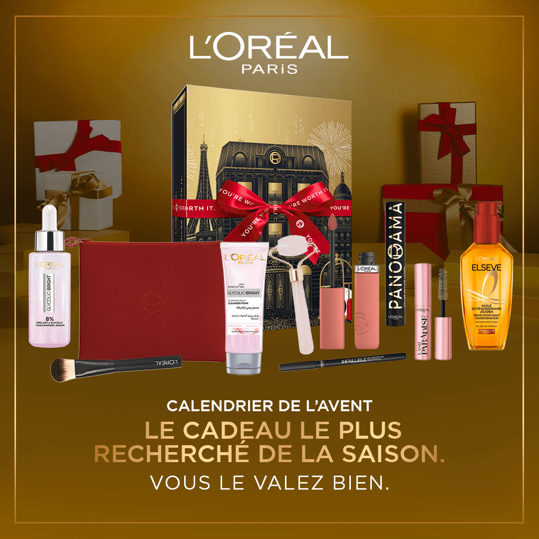 L'Oréal Paris Coffret Cadeau Calendrier de l'Avent Édition Limitée 2025