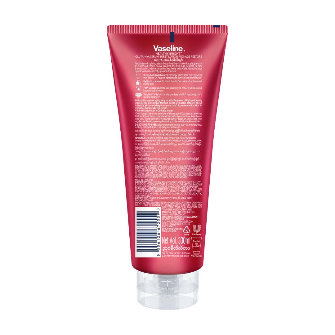 Vaseline Gluta-Hya Serum Burst Lotion Pro-Age Restore