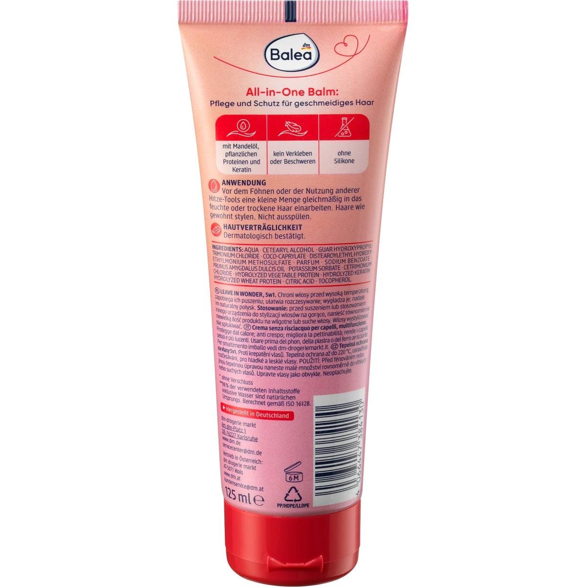 Balea 5in1 protéine et de la kératine pour les cheuveux, protection contre chaleure, 125 ml