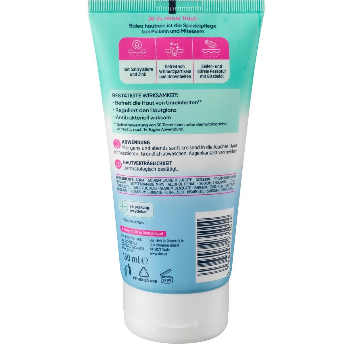 Balea Gel nettoyant anti-boutons peau pure