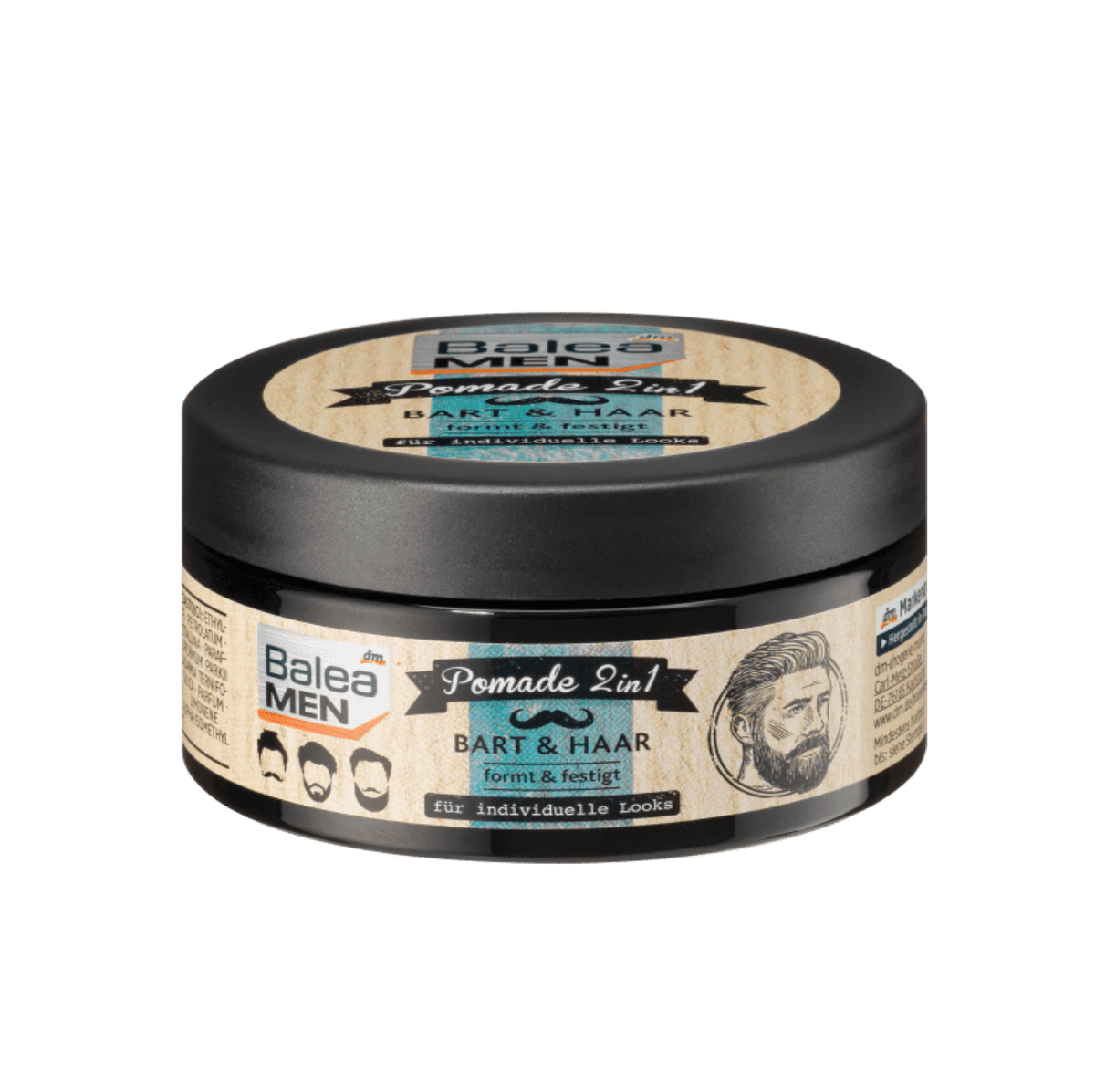 Balea Pommade 2en1 pour barbe et cheveux, 100 ml