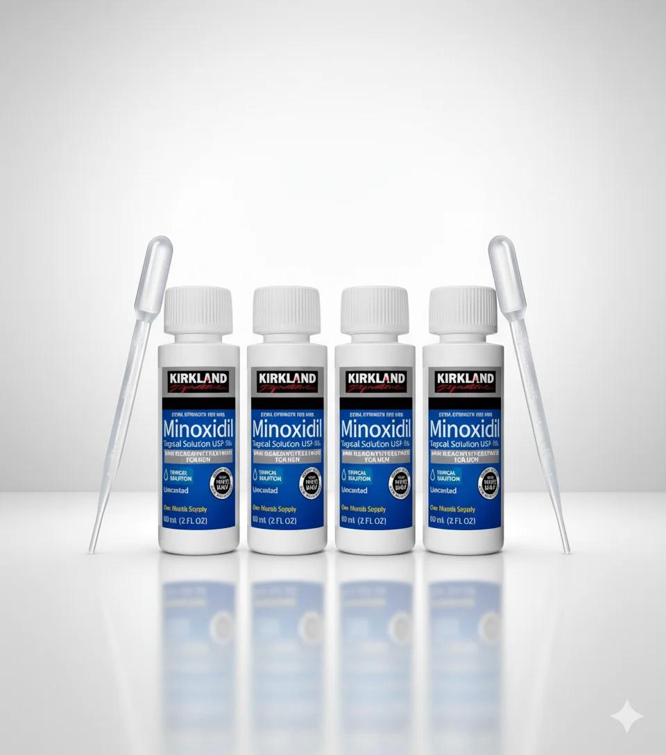Kirkland Minoxidil 5% Homme Traitement Repousse Cheveux 4 Mois