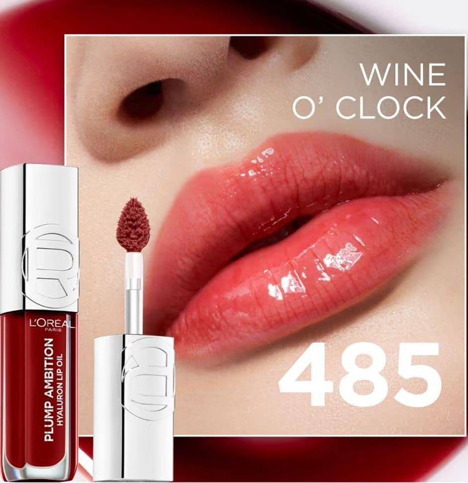L'Oréal Paris LIP Oil Plump Ambition 485 Wine O'clock