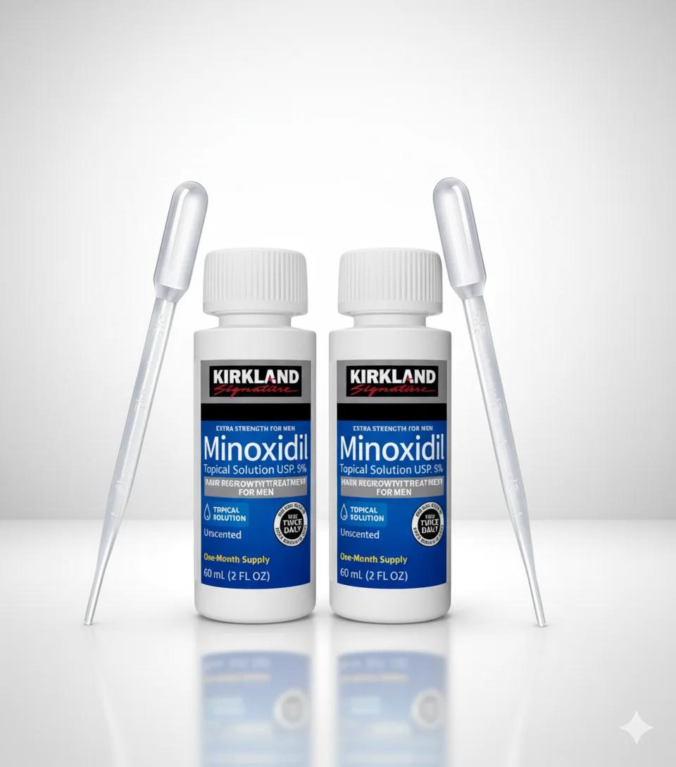 Kirkland Minoxidil 5% Homme Traitement Repousse Cheveux 2 Mois