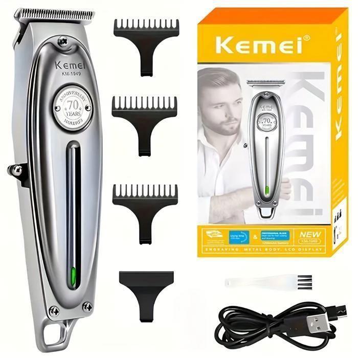 Kemei KM-1949 Tondeuse à Cheveux Homme de Charge Rapide, Coupeur Professionnel en Métal