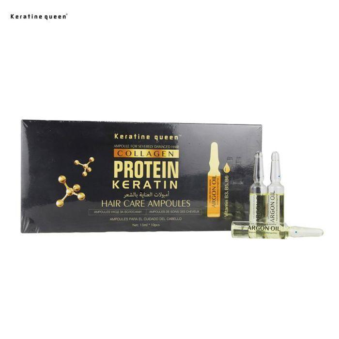 Keratine Queen Ampoules pour cheveux abîmés à l'huile d'argan (13 ml * 10 pièces)