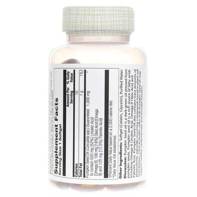 Solaray Huile de graines de citrouille 1000 mg 90 Softgels