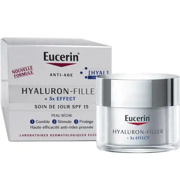 Eucerin HYALURON-FILLER+3x EFFECT SOIN DE JOUR SPF 15 PEAU SECHE 50ML