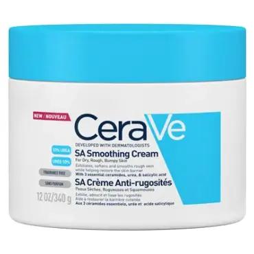CeraVe SA Crème Anti Rugosités 340g Soin pour Peaux Sèches, Rugueuses, Squameuses