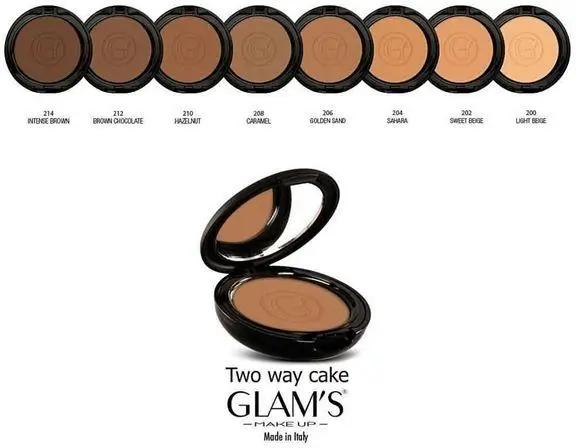 GLAM’S Glams Two Way Cake Poudre pour le visage + Fond de teint (202-Sweet Beige)