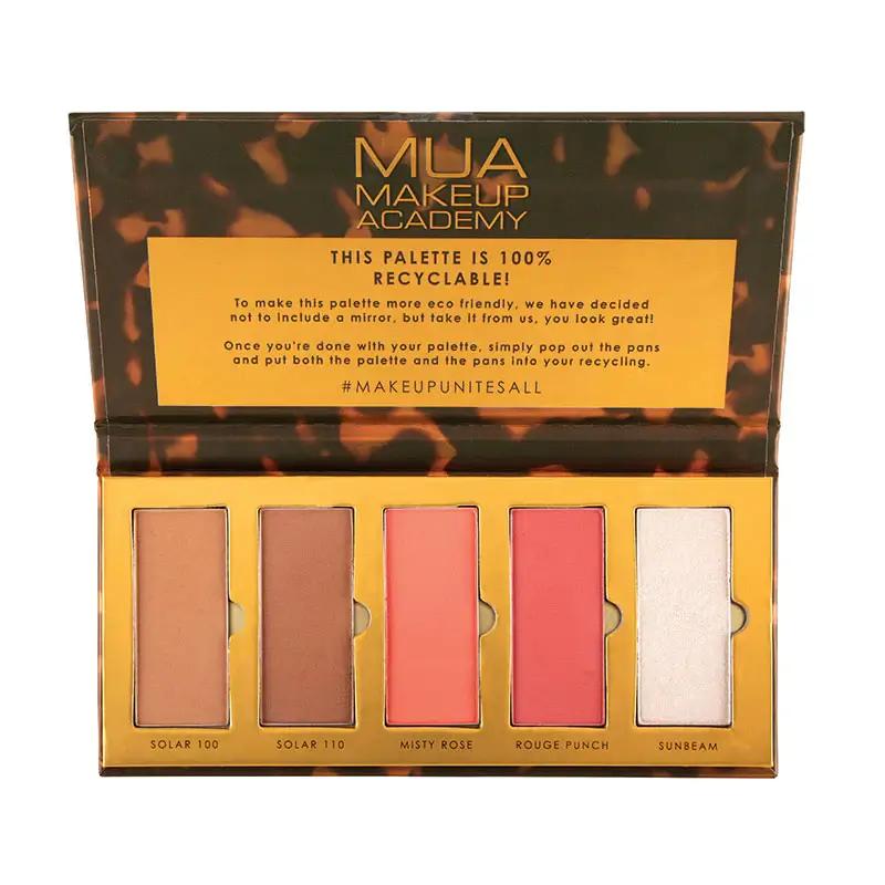 MUA MAKEUP GOLDEN HOUR FACE PALETTE BRONZER.BLUSHER & HIGHLIGHTER COLLECTION
