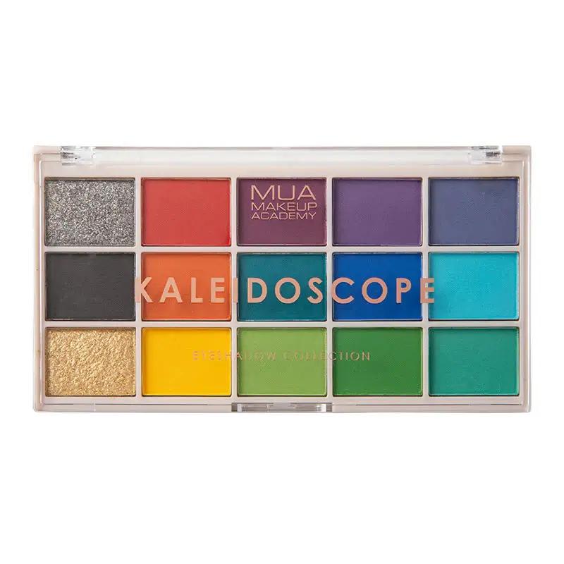 MUA MAKEUP 15 SHADE EYESHADOW PALETTE KALEIDOSCOPE