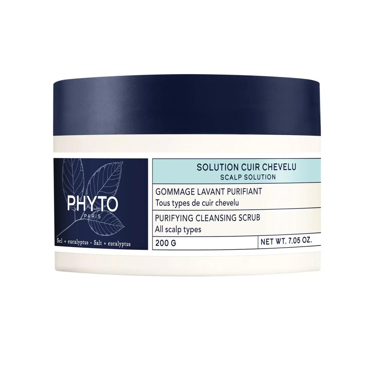 Phyto SOLUTION CUIR CHEVELU GOMMAGE LAVANT PURIFIANT 200G