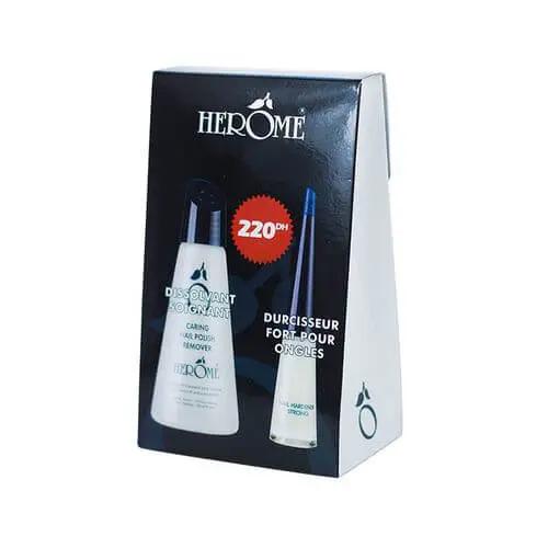 HEROME PACK DISSOLVANT SOIGNANT + DURCISSEUR FORT POUR ONGLES