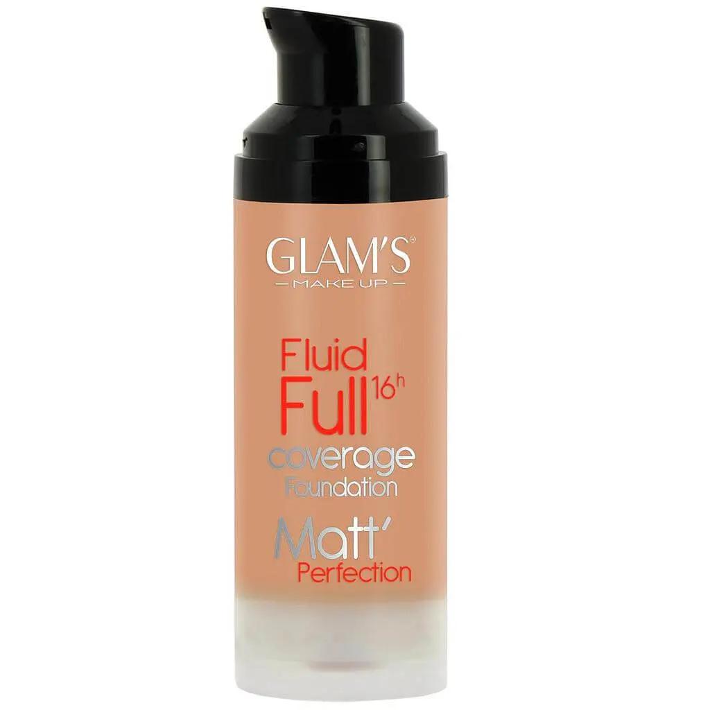 GLAM'S FLUID FULL 16H COVERAGE FOUDATION MATT FONT DE TEINT 223 ROSY BEIGE