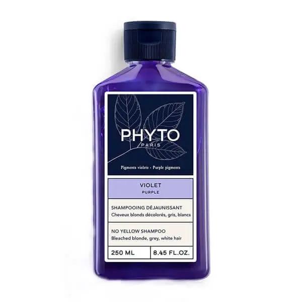 Phyto SOLBA VIOLET Shampooing Déjaunissant 250ml Cheveux Blonds Décolorés, Gris, Blancs