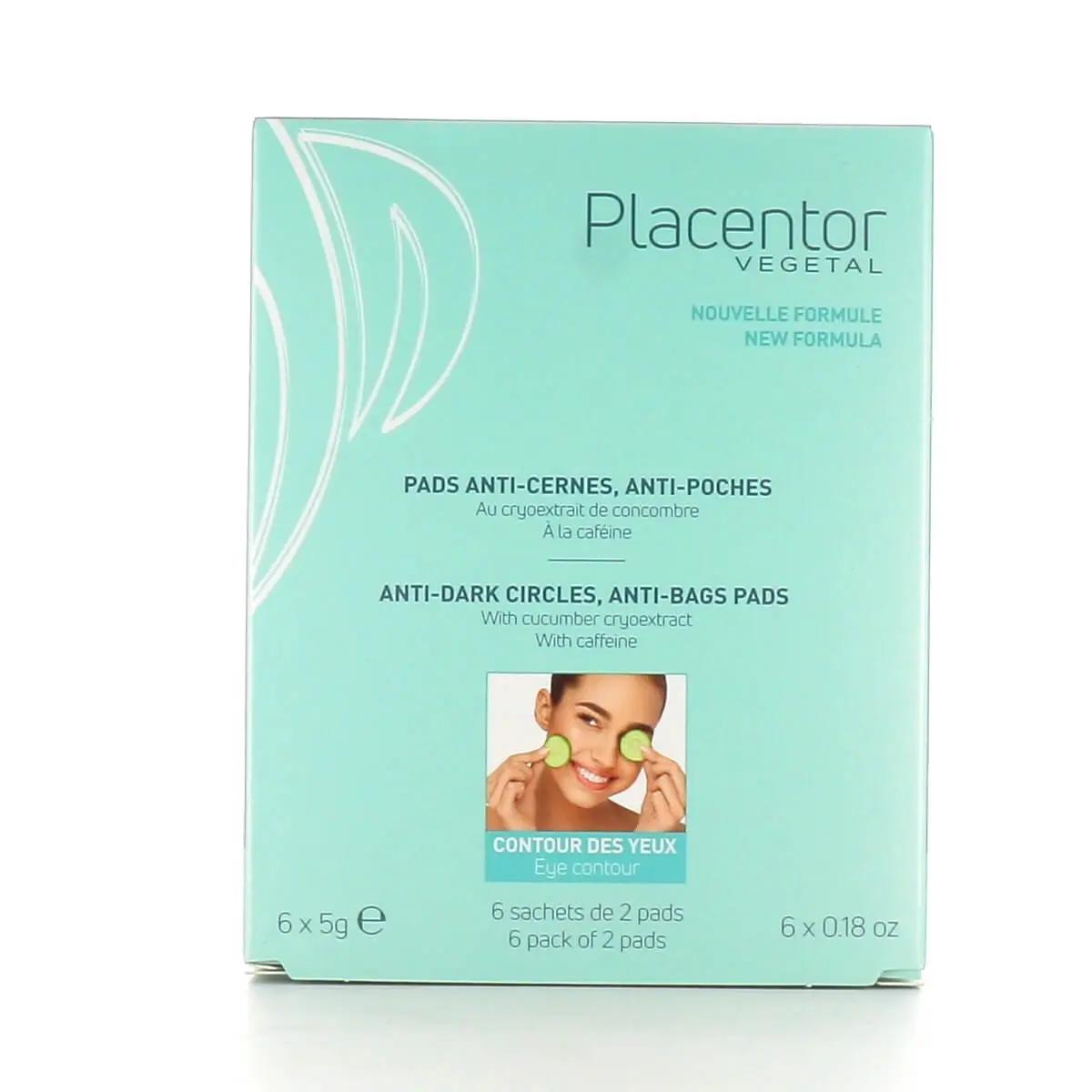 PLACENTOR PADS ANTI-CERNES.ANTI-POCHES 6 SACHET DE 2 PADS
