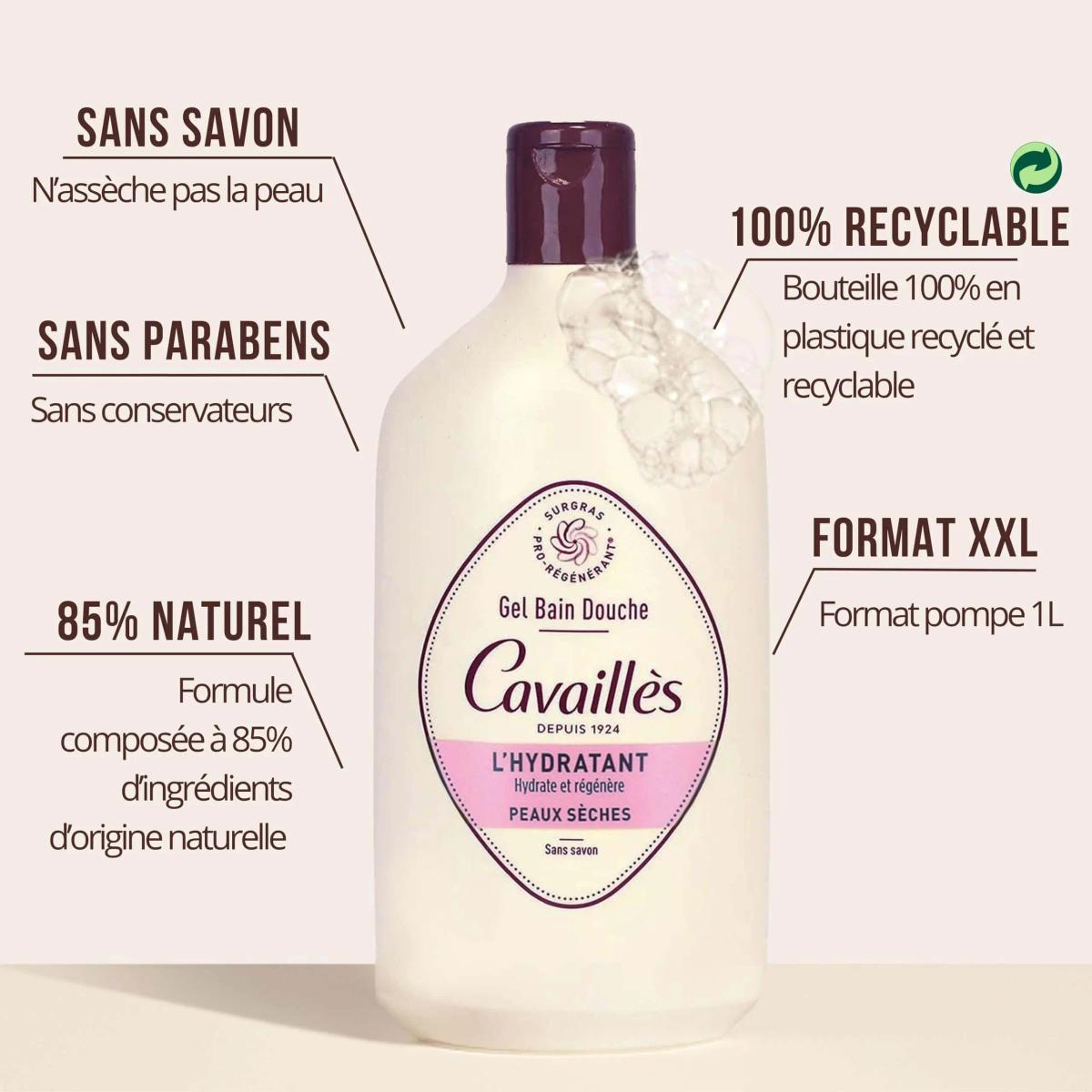 Rogé Cavaillès Lait Bain Douche L'Hydratant Peaux Sèches 400ml