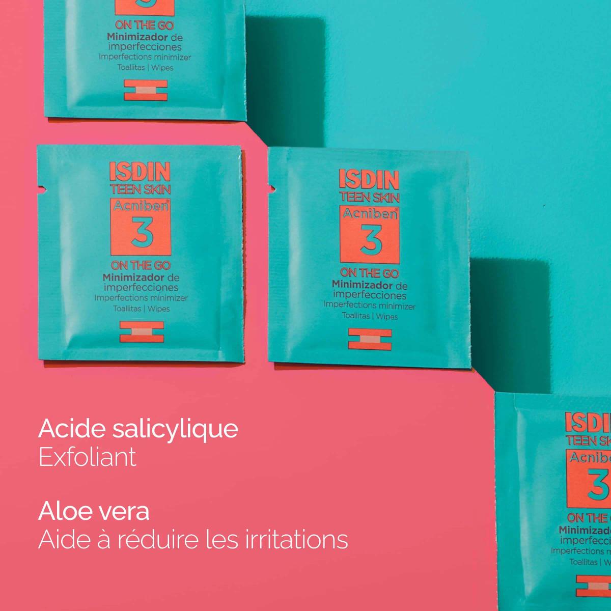 Isdin Teen Skin Acniben On the Go Lingettes 30 pièces