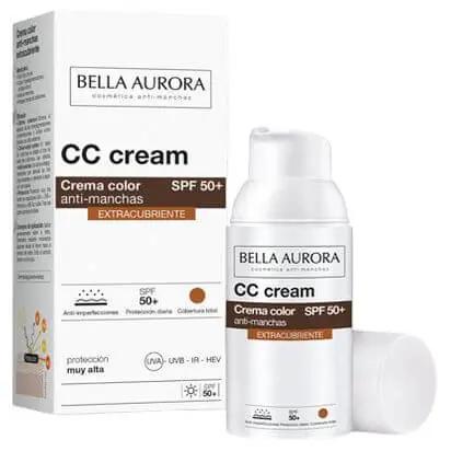 Bella Aurora CC Cream anti-taches SPF50+ Couvrance totale