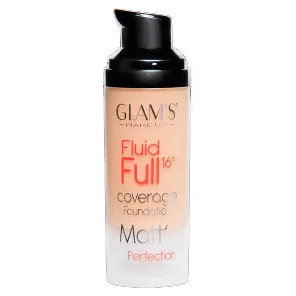 GLAM'S FLUID FULL 16H COVERAGE FOUDATION MATT FONT DE TEINT 222 nude