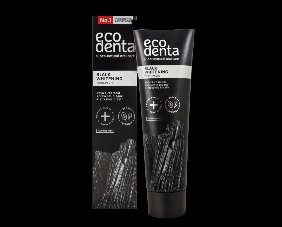 ECO DENTA toothpaste with black charcoal extracts for whitening and glossy teeth 100ml