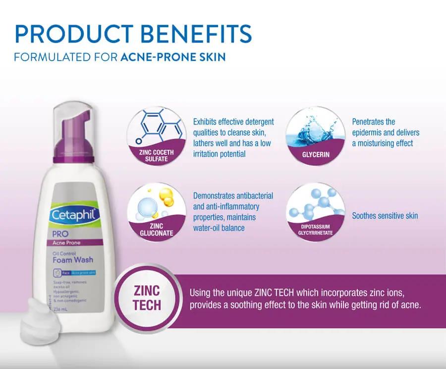 Cetaphil PRO Acne-Prone Skin Foam Wash 235ML