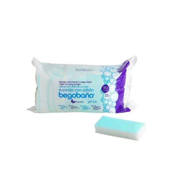Begobano eponge savonneuse 7.5*12 cm 50 unités