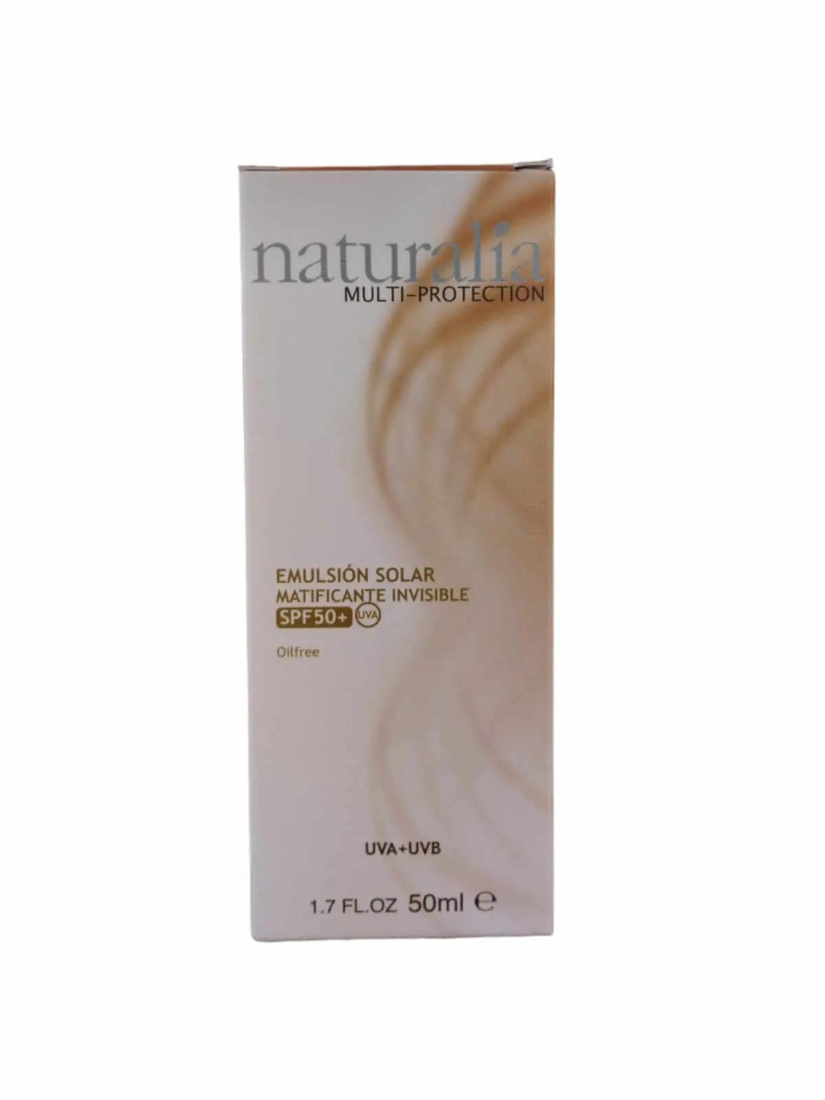 NATURALIA ECRAN SOLAIRE MATIFIANT INVISIBLE SPF 50 +