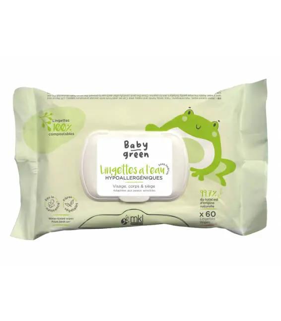 Baby Green Lingettes à l'Eau Bio 56 lingettes