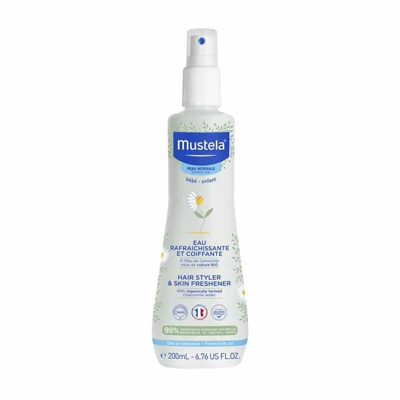 Mustela PEAU NORMALE Eau Rafraîchissante et Coiffante 200ml A l' Eau de Camomille Bio