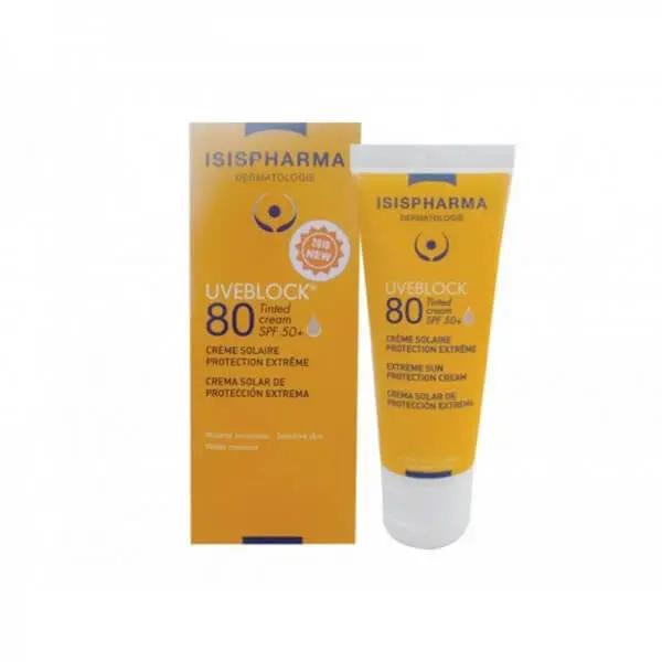 ISISPHARMA UVEBLOCK CREME SOLAIRE TIENTE 80+
