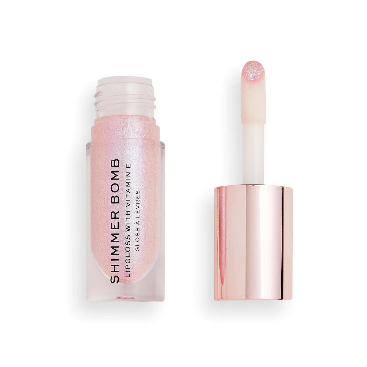 Revolution Shimmer Bomb Lip Gloss Sparkle Pink