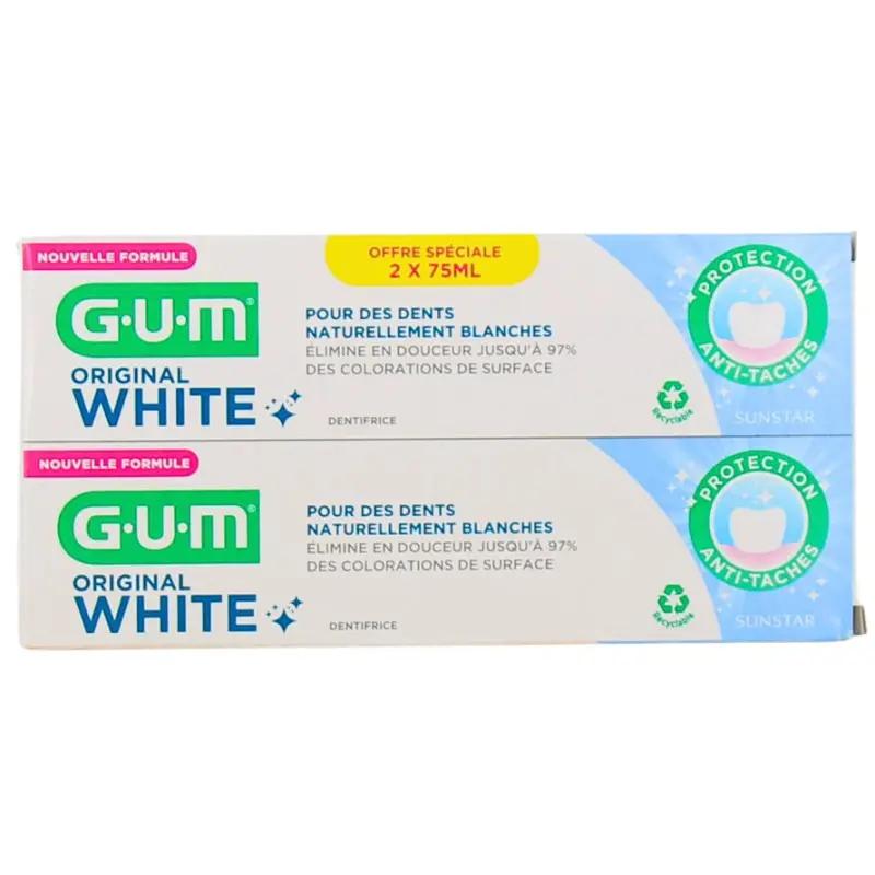 GUM Dentifrice Original White 2 x 75 ml