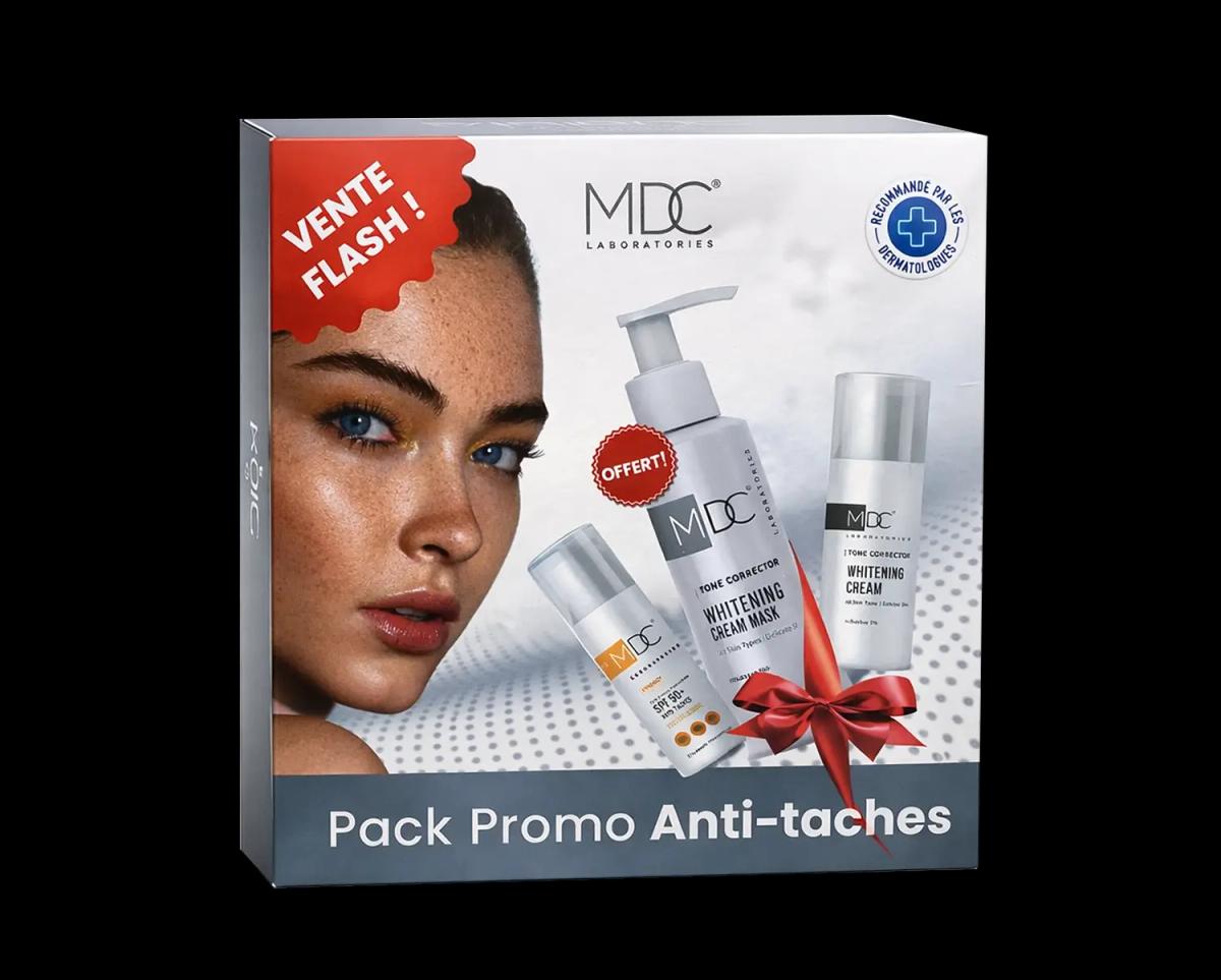 MDC Laboratories Pack Promo Anti-taches Complet (Crème Éclaircissante + Masque Whitening + SPF 50+)